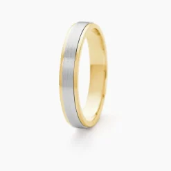 Histoire d'Or Alliance Markei Ruban Plat Or Bicolore Outlet