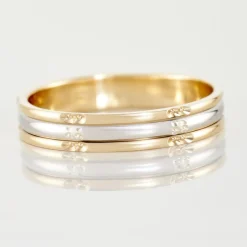 Histoire d'Or Alliance Marvin Demi Jonc Classique Or Bicolore Sale