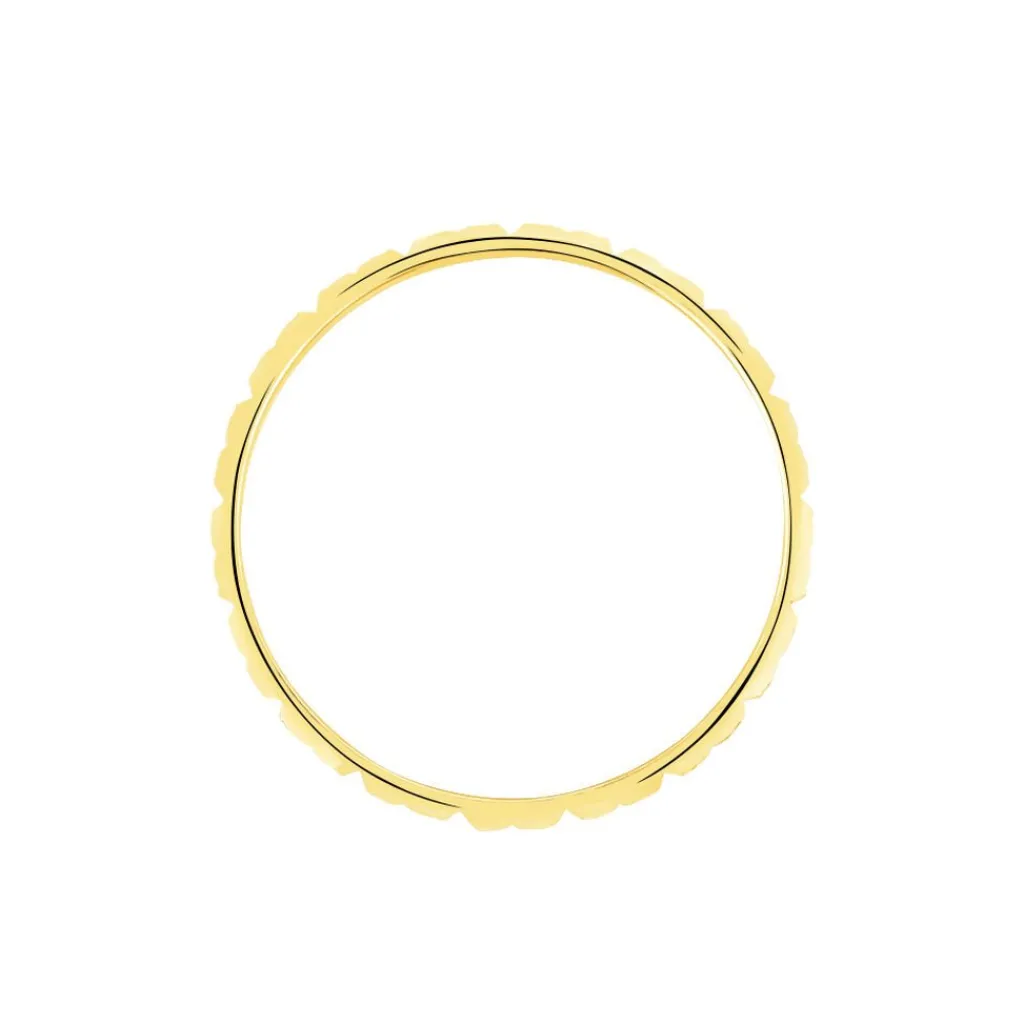 Histoire d'Or Alliance Marya Carree Diamantee Ruban Plat or jaune Hot