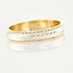 Histoire d'Or Alliance Marzelle Ruban Plat Or Bicolore Hot