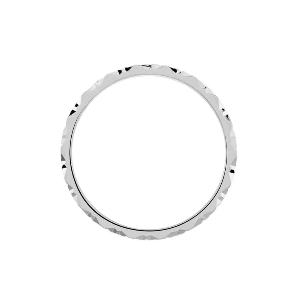 Histoire d'Or Alliance Marziale Ruban Plat Or Blanc Discount