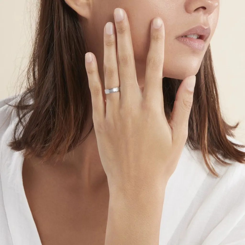 Histoire d'Or Alliance Mat Et Brillant Or Blanc Ambre Discount