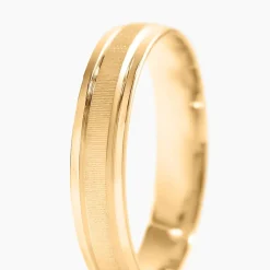 Histoire d'Or Alliance Mat Et Brillant Demi Jonc Classique Or Jaune New