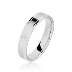 Histoire d'Or Alliance Mat Et Brillant Or Blanc Ambre Discount