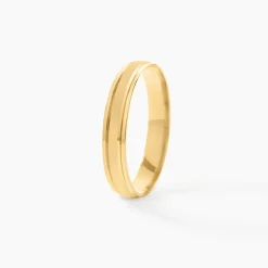 Histoire d'Or Alliance Mat Et Brillant Ruban Plat Or Jaune Online