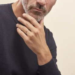 Histoire d'Or Alliance Mat Striee Ruban Plat Or Bicolore Sale