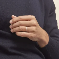 Histoire d'Or Alliance Mat Striee Ruban Plat Or Bicolore Sale