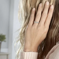 Histoire d'Or Alliance Mathena Ruban Plat Or Blanc Discount