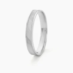 Histoire d'Or Alliance Matheo Ruban Plat Or Blanc Hot