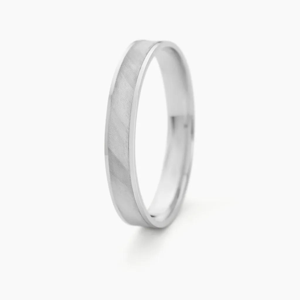 Histoire d'Or Alliance Matheo Ruban Plat Or Blanc Hot