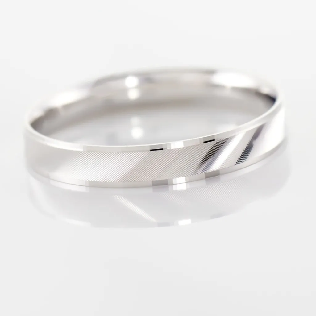 Histoire d'Or Alliance Matheo Ruban Plat Or Blanc Hot