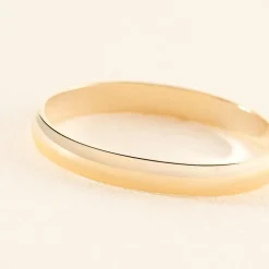 Histoire d'Or Alliance Meredithe Demi Jonc Classique Or Jaune New
