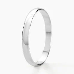 Histoire d'Or Alliance Meredithe Demi Jonc Classique Or Blanc Hot