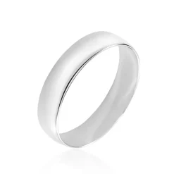 Histoire d'Or Alliance Meredithe Ruban Plat or blanc Clearance