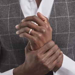 Histoire d'Or Alliance Miroir Ruban Plat Or Bicolore New