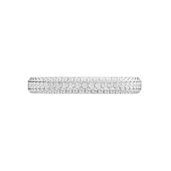 Histoire d'Or Alliance Multi Facettes Diamantee Ruban Plat or blanc