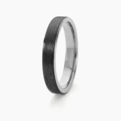 Histoire d'Or Alliance Nayhan Ruban Plat Titane Blanc Outlet