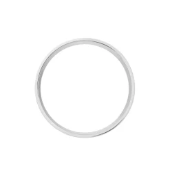 Histoire d'Or Alliance Nymphea Ruban Plat Argent Blanc New