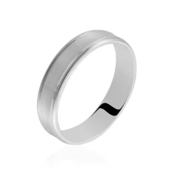 Histoire d'Or Alliance Padrig Ruban Plat Palladium Blanc Sale