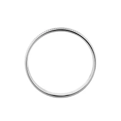 Histoire d'Or Alliance Perlee Ruban Plat or blanc New