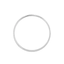 Histoire d'Or Alliance Phibie Ruban Plat Argent Blanc New