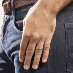 Histoire d'Or Alliance Phil Ruban Bombé Platine Blanc Online