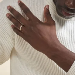 Histoire d'Or Alliance Prescilia Ruban Plat Or Bicolore