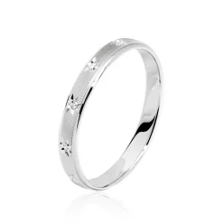 Histoire d'Or Alliance Pricilia Ruban Plat Or Blanc Hot