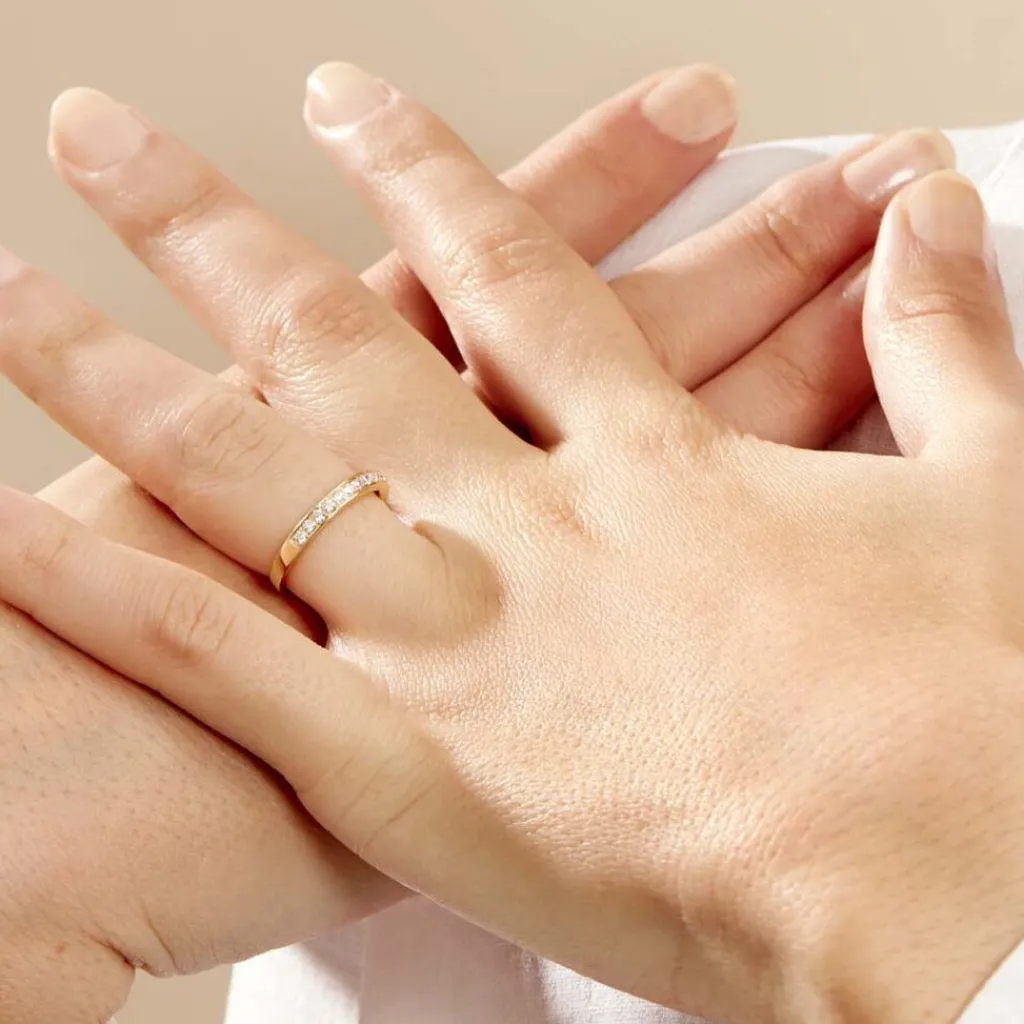 Histoire d'Or Alliance Rhea or jaune diamant Clearance