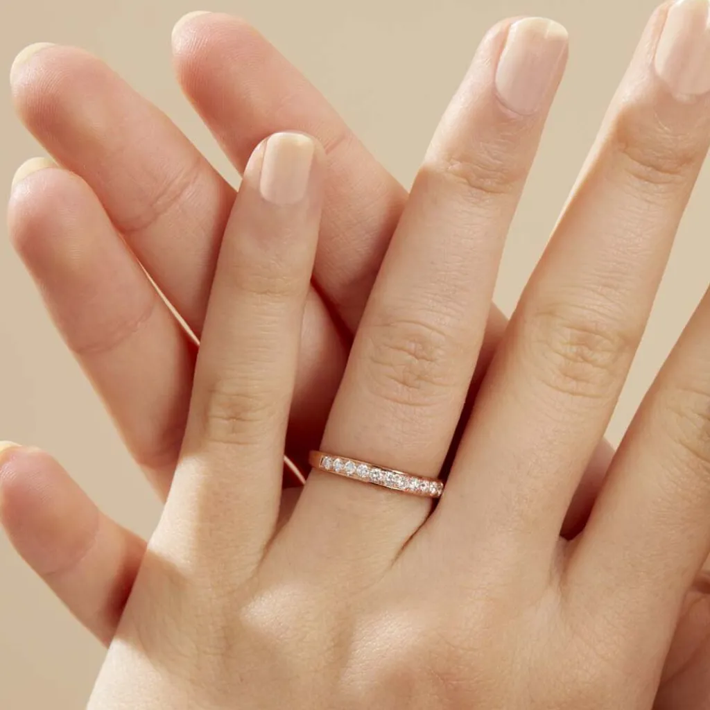 Histoire d'Or Alliance Rhea Or Rose Diamant Outlet