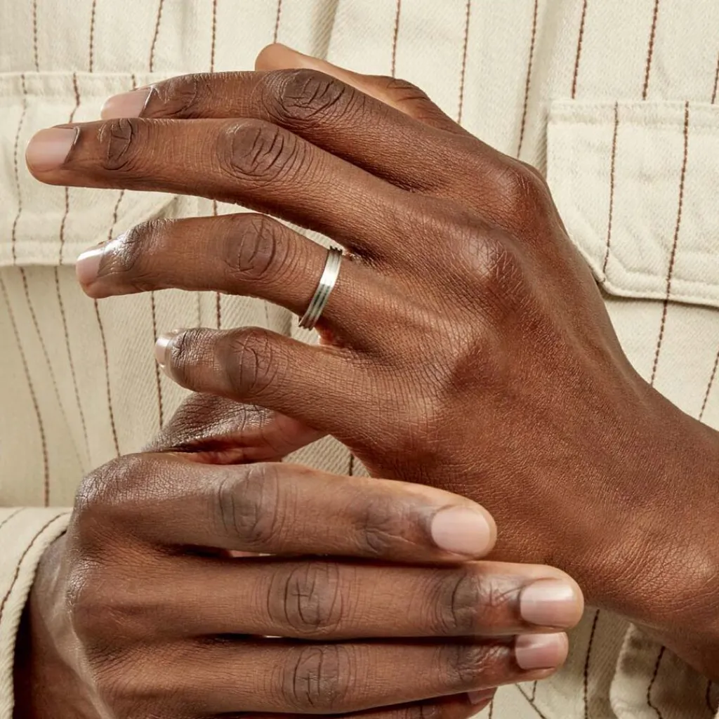 Histoire d'Or Alliance Rhodium Ruban Plat Palladium Bicolore Discount