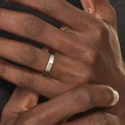 Histoire d'Or Alliance Rominus Ruban Plat Palladium Blanc Best