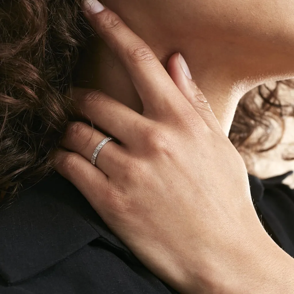 Histoire d'Or Alliance Roxie Demi Jonc Classique or blanc Hot