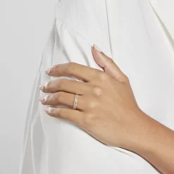 Histoire d'Or Alliance Roxie Ruban Plat or jaune New