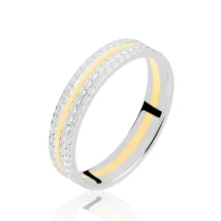 Histoire d'Or Alliance Rozella Ruban Plat Or Bicolore Online