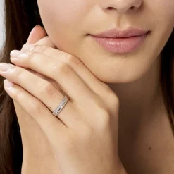 Histoire d'Or Alliance Rozella Ruban Plat Or Bicolore Online