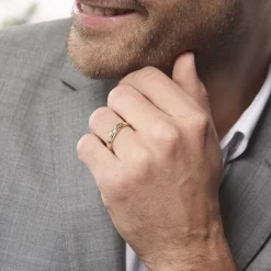 Histoire d'Or Alliance Sequana Ruban Plat Or Bicolore Clearance