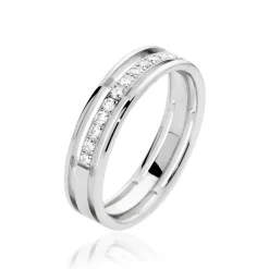 Histoire d'Or Alliance Serti Grains Ajoures or blanc diamant Best