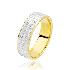 Histoire d'Or Alliance Shalea Ruban Plat Or Bicolore Best