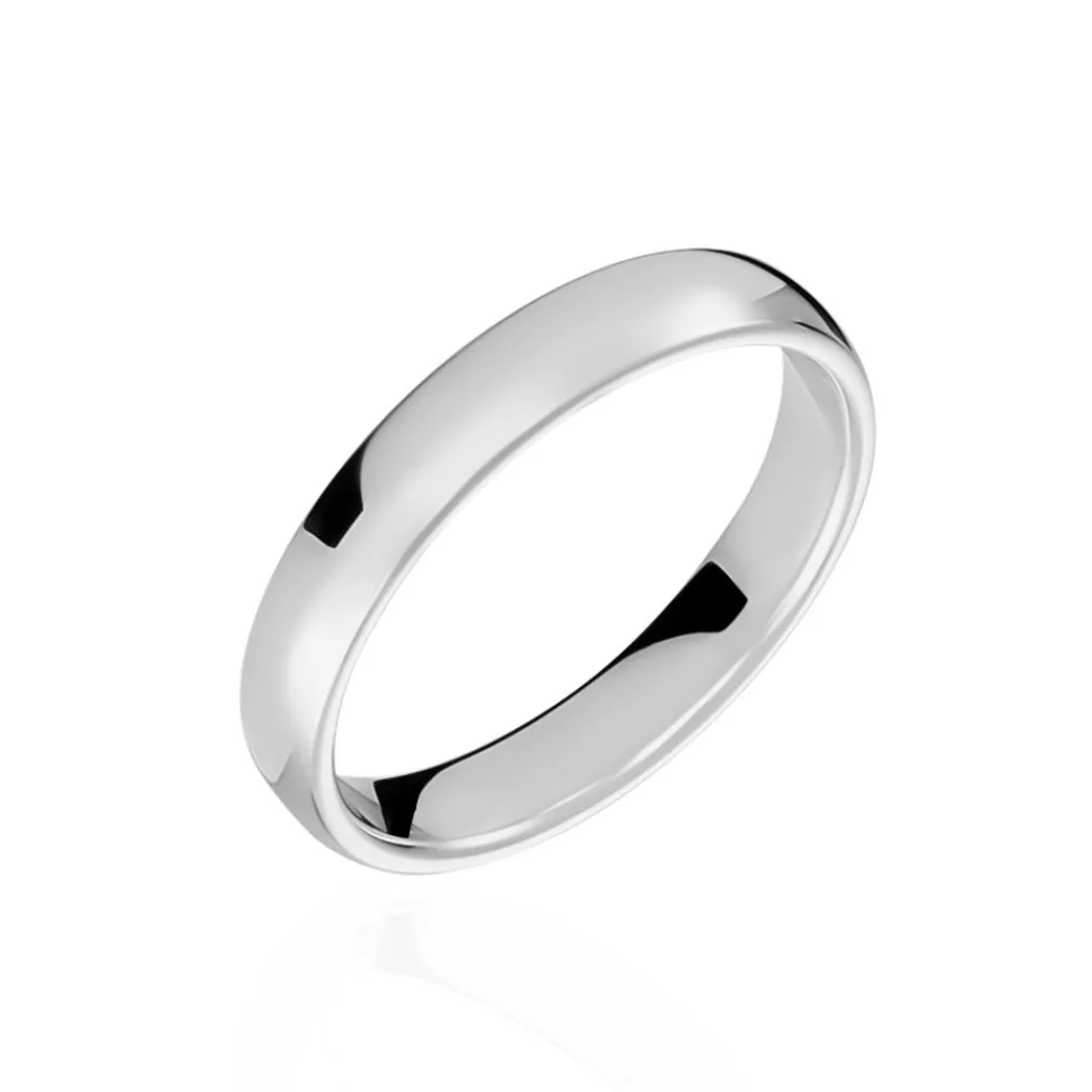 Histoire d'Or Alliance Sirona Demi Jonc Confort or blanc Discount