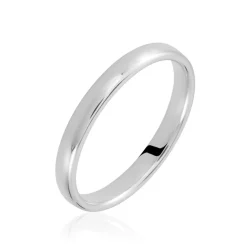 Histoire d'Or Alliance Sirona Demi Jonc or blanc