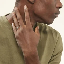 Histoire d'Or Alliance Soriya Demi Jonc Classique Argent Blanc Clearance