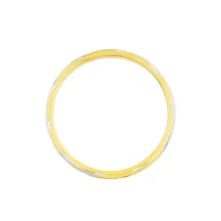 Histoire d'Or Alliance Strie Fantaisie Demi Jonc Classique Or Bicolore Hot