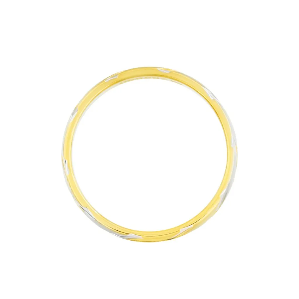 Histoire d'Or Alliance Strie Fantaisie Demi Jonc Classique Or Bicolore Outlet