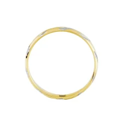 Histoire d'Or Alliance Strie Fantaisie Demi Jonc Classique Or Bicolore Best