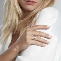 Histoire d'Or Alliance Sudem Ruban Plat Argent Blanc Best