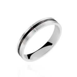 Histoire d'Or Alliance Telio Ruban Plat Or Blanc Outlet