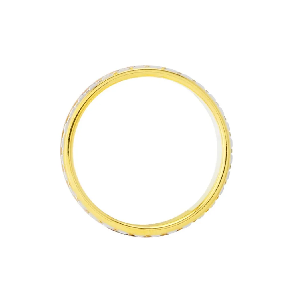 Histoire d'Or Alliance Triade Ruban Plat Or Tricolore