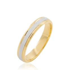 Histoire d'Or Alliance Tyssia Ruban Plat Or Bicolore Online