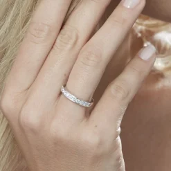 Histoire d'Or Alliance Valentine Or Blanc Diamant Synthetique Hot